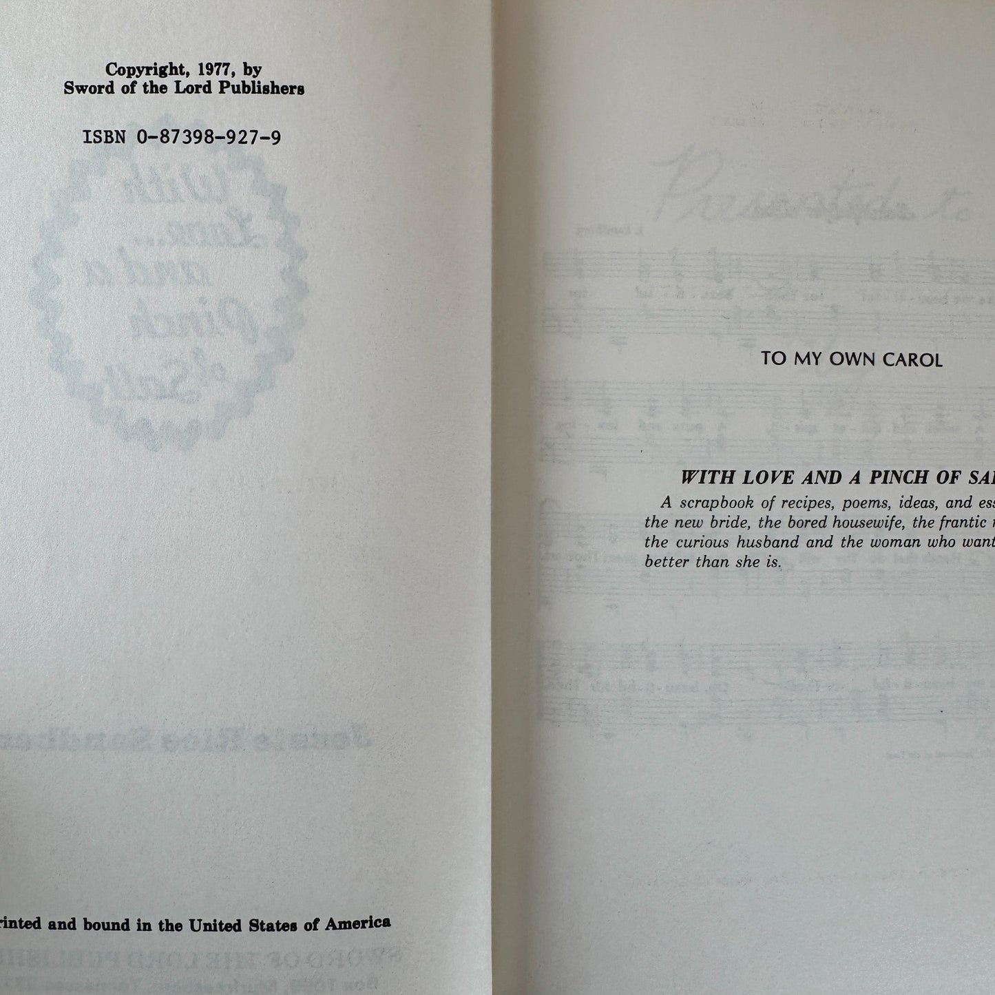 With Love...and a Pinch of Salt, Homemaker Guide, 1977 - Pretty Old Books