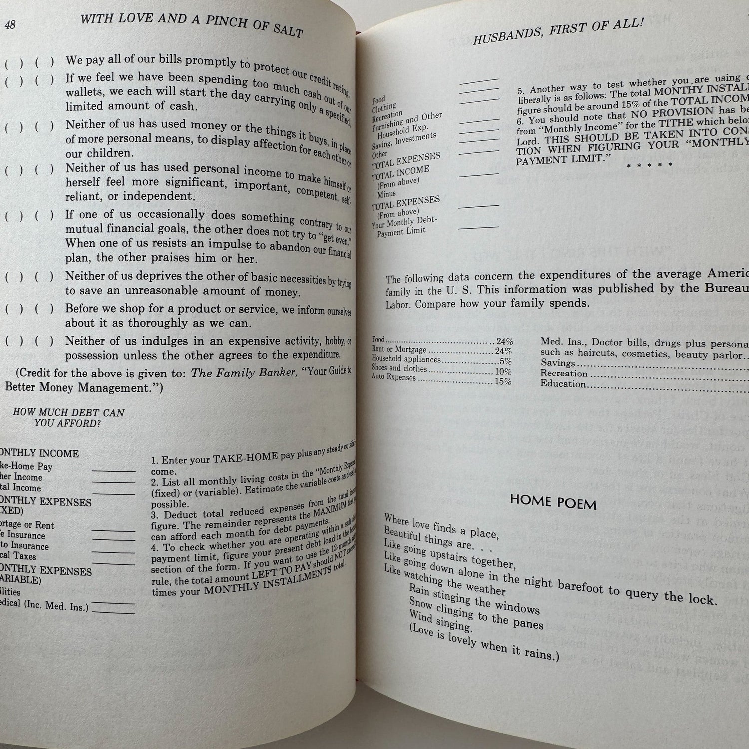 With Love...and a Pinch of Salt, Homemaker Guide, 1977 - Pretty Old Books