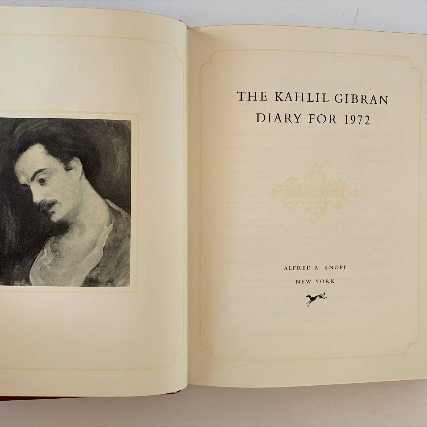 The Kahlil Gibran Diary for 1972 - Blank, Unused Vintage Day Diary