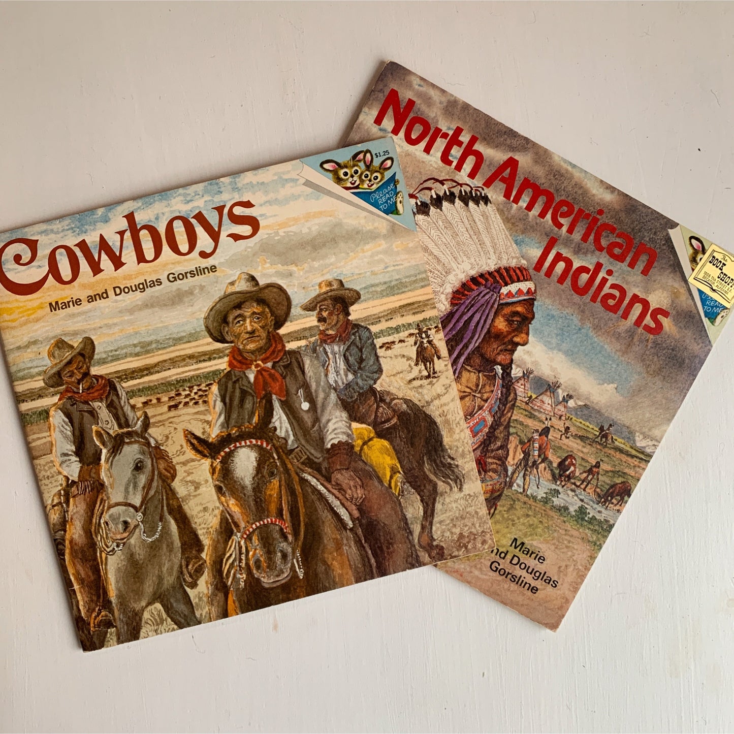 Cowboys and North America Indian Paperback Vintage Set, 1977, 78