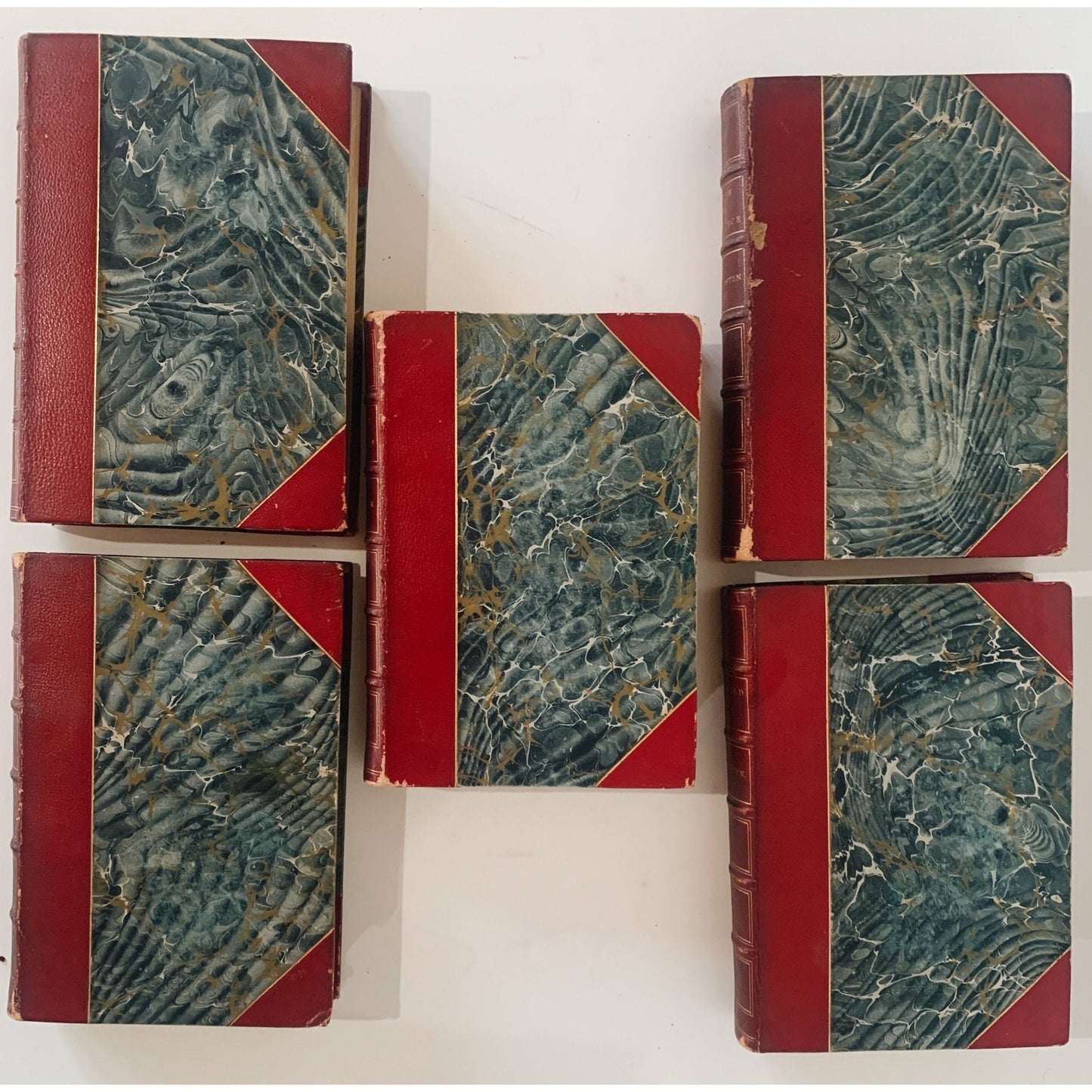 Jane Austen 1879-81 Richard Bentley and Son Leather-Bound Set, Mansfield Park, P&P, S&S, Northanger Abbey, Memoir