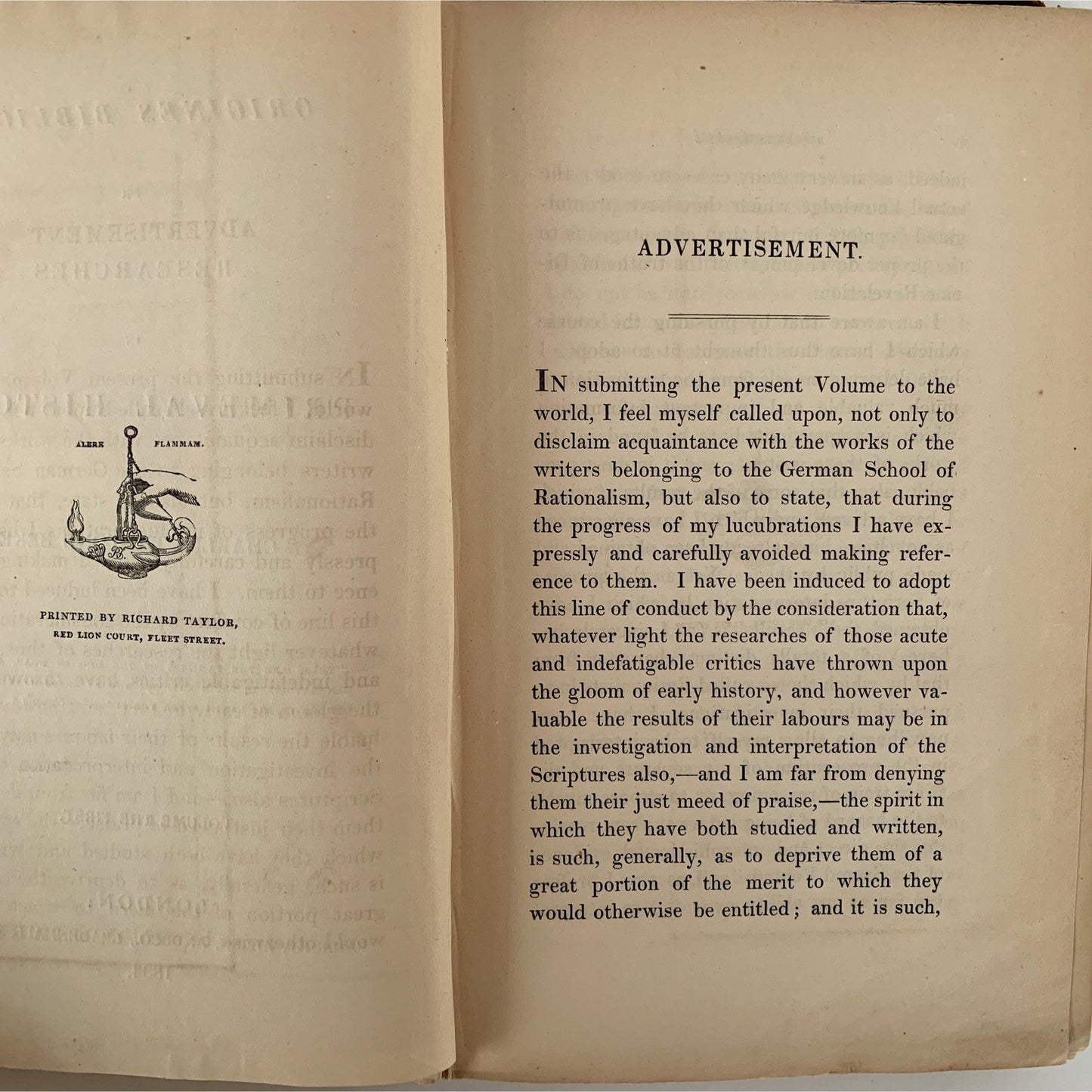 Origines Biblicae or Researches in Primeval History by Charles Tilstone Beke, 1834, RARE - Pretty Old Books