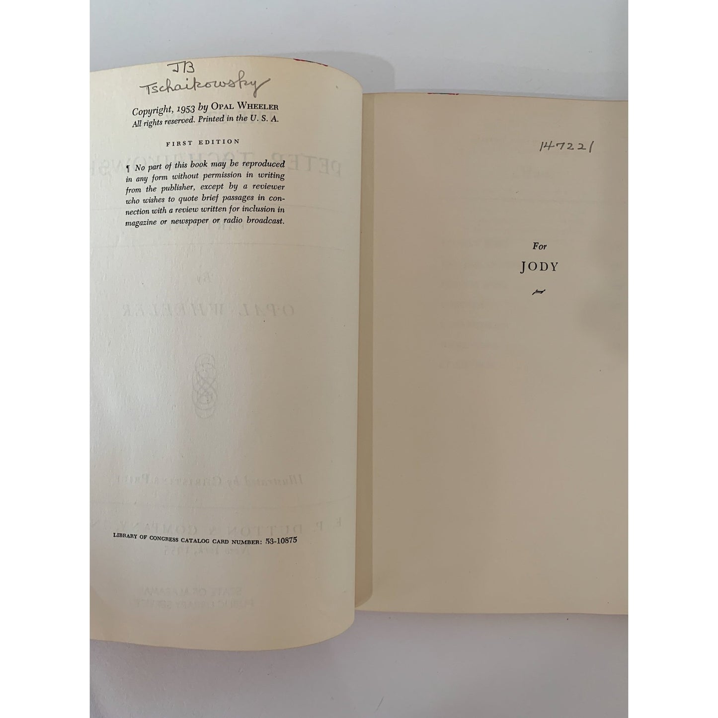 The Story of Peter Tschaikowsky, Opal Wheeler, 1953, Part One - Pretty Old Books