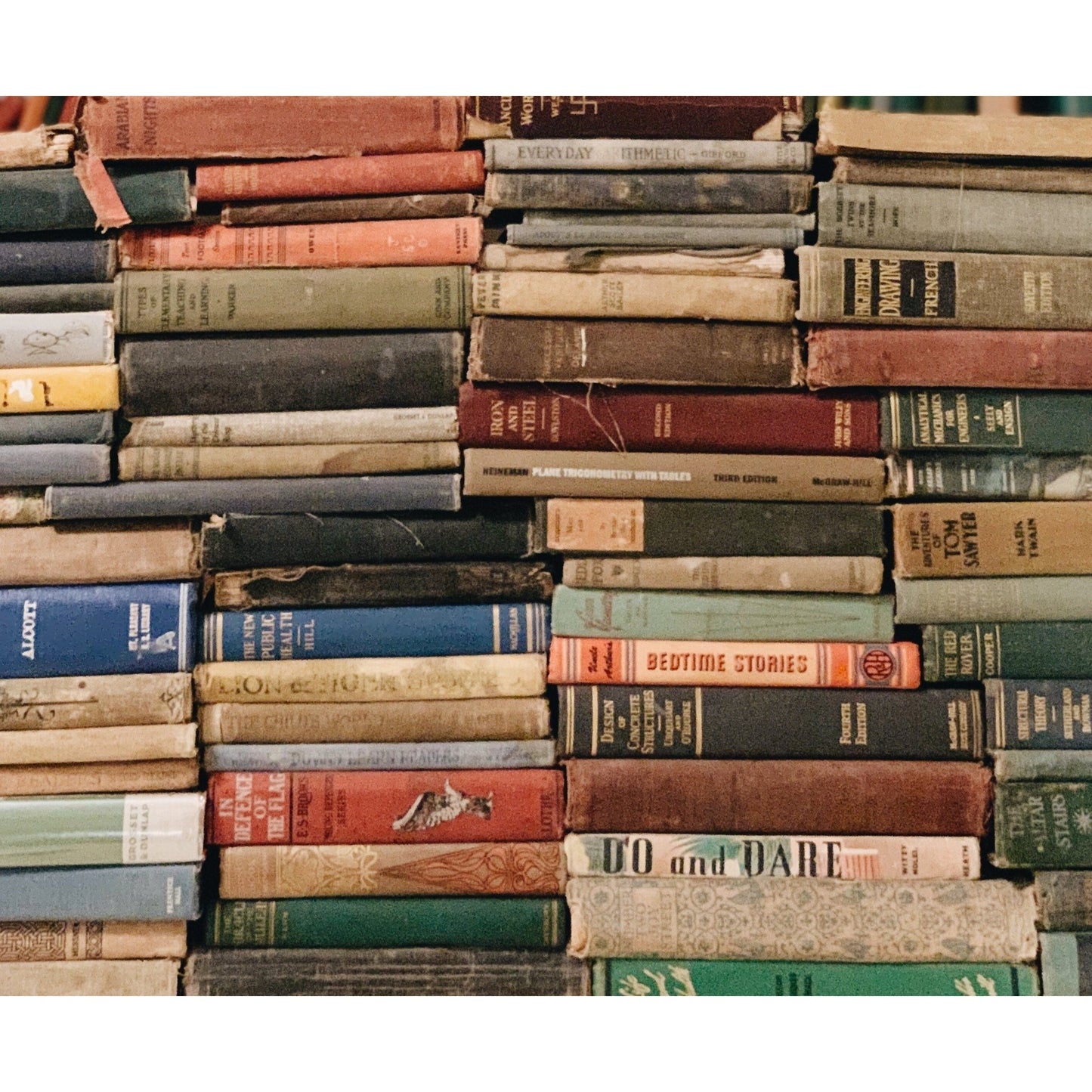 Vintage Decorative Books By Color for Shelf Styling, Real Books for Decorating, Home Staging, Decor - Pretty Old Books