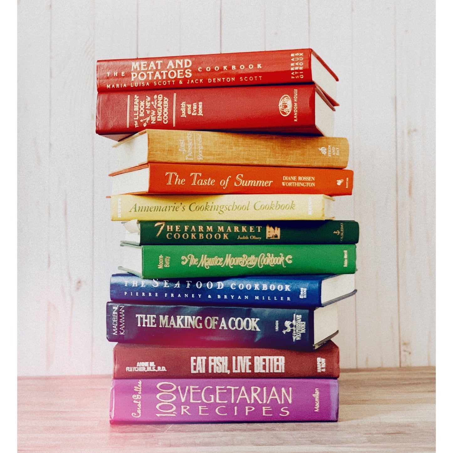 Vintage Decorative Books By Color for Shelf Styling, Real Books for Decorating, Home Staging, Decor - Pretty Old Books