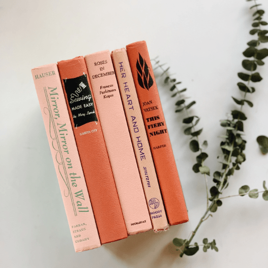 Pink And Purple Vintage Book Bundles