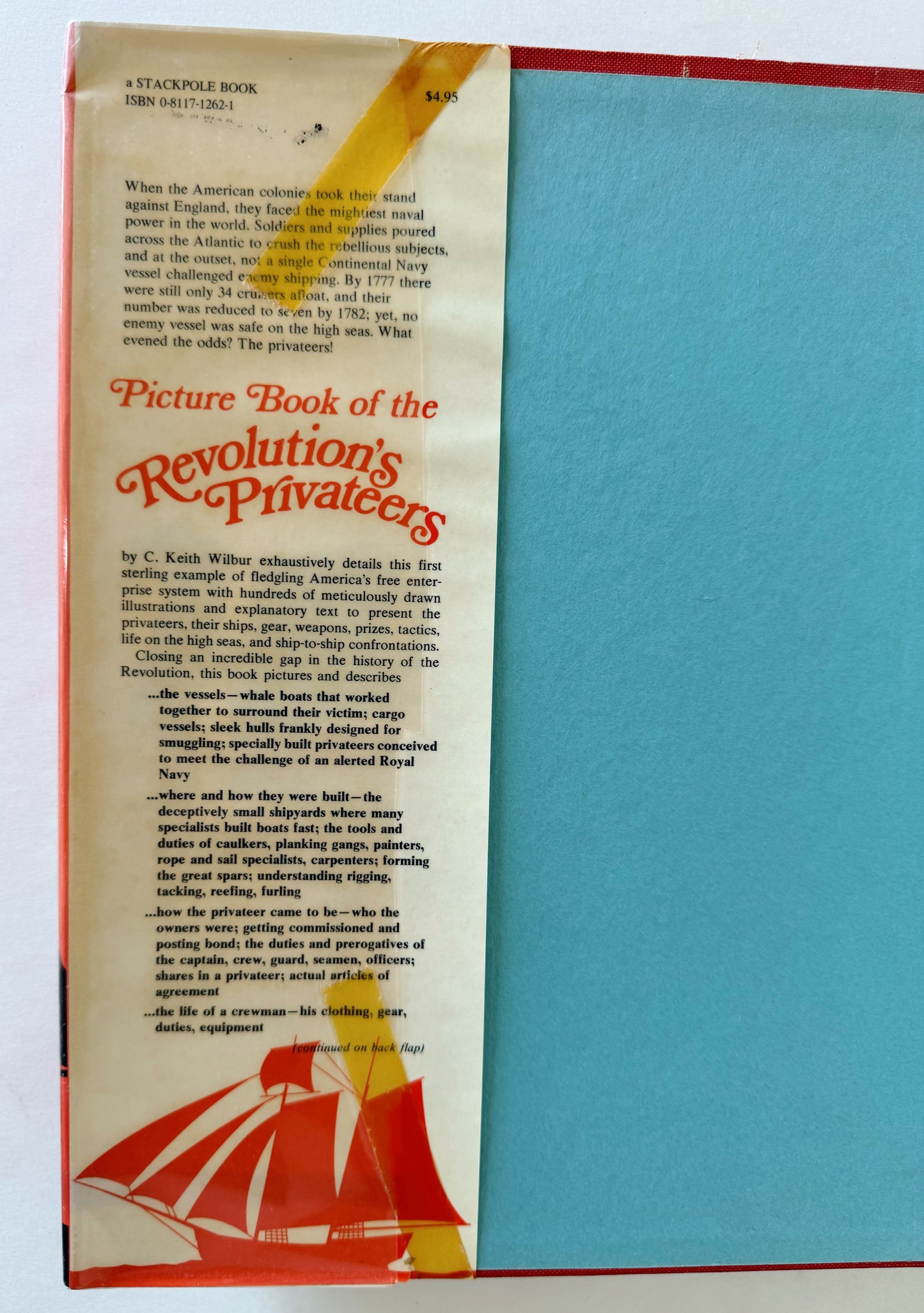 Picture Book of the Revolution's Privateers, Revolutionary Naval History, 1973, Hardcover