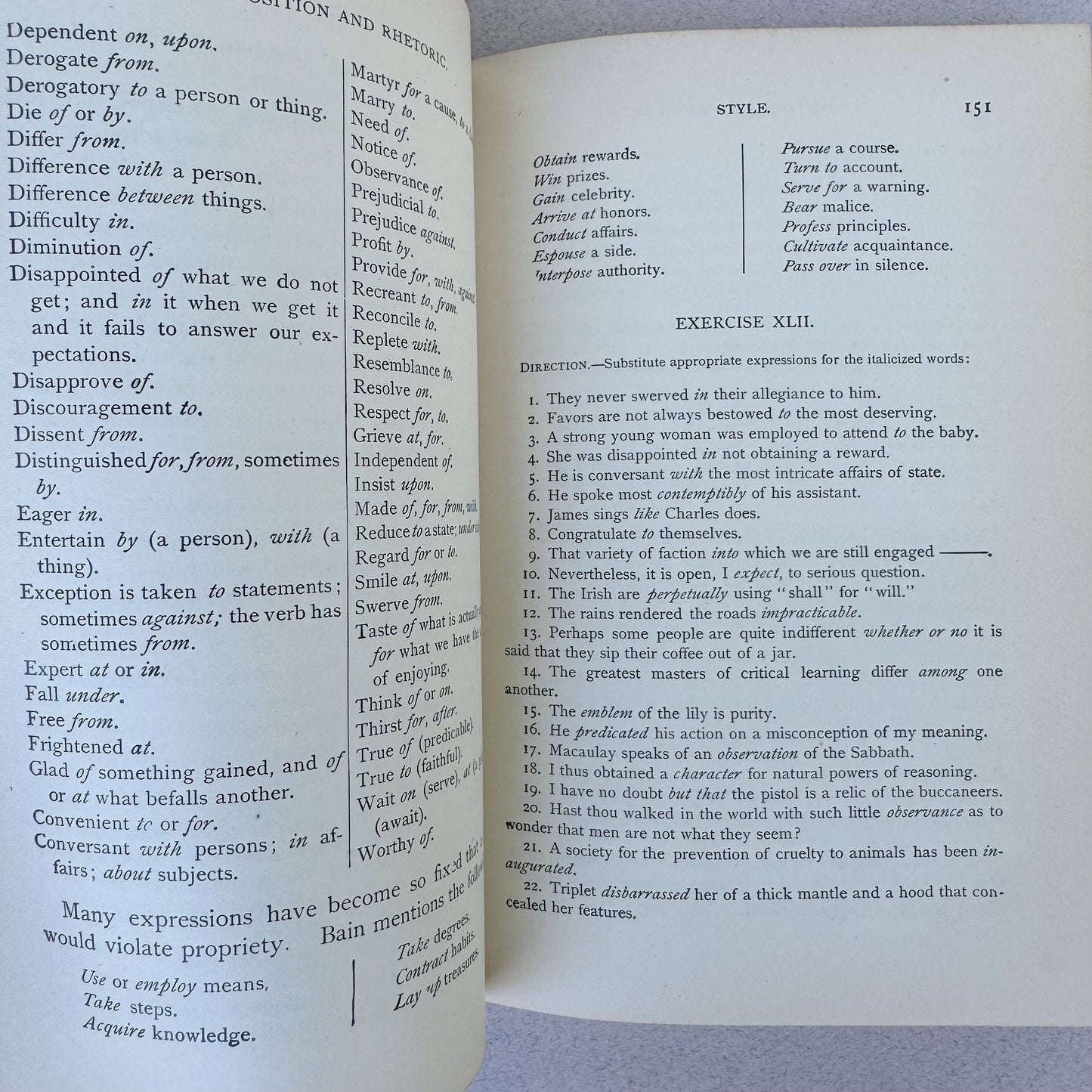 Elements of Composition and Rhetoric, 1889 Antique Hardcover School Book