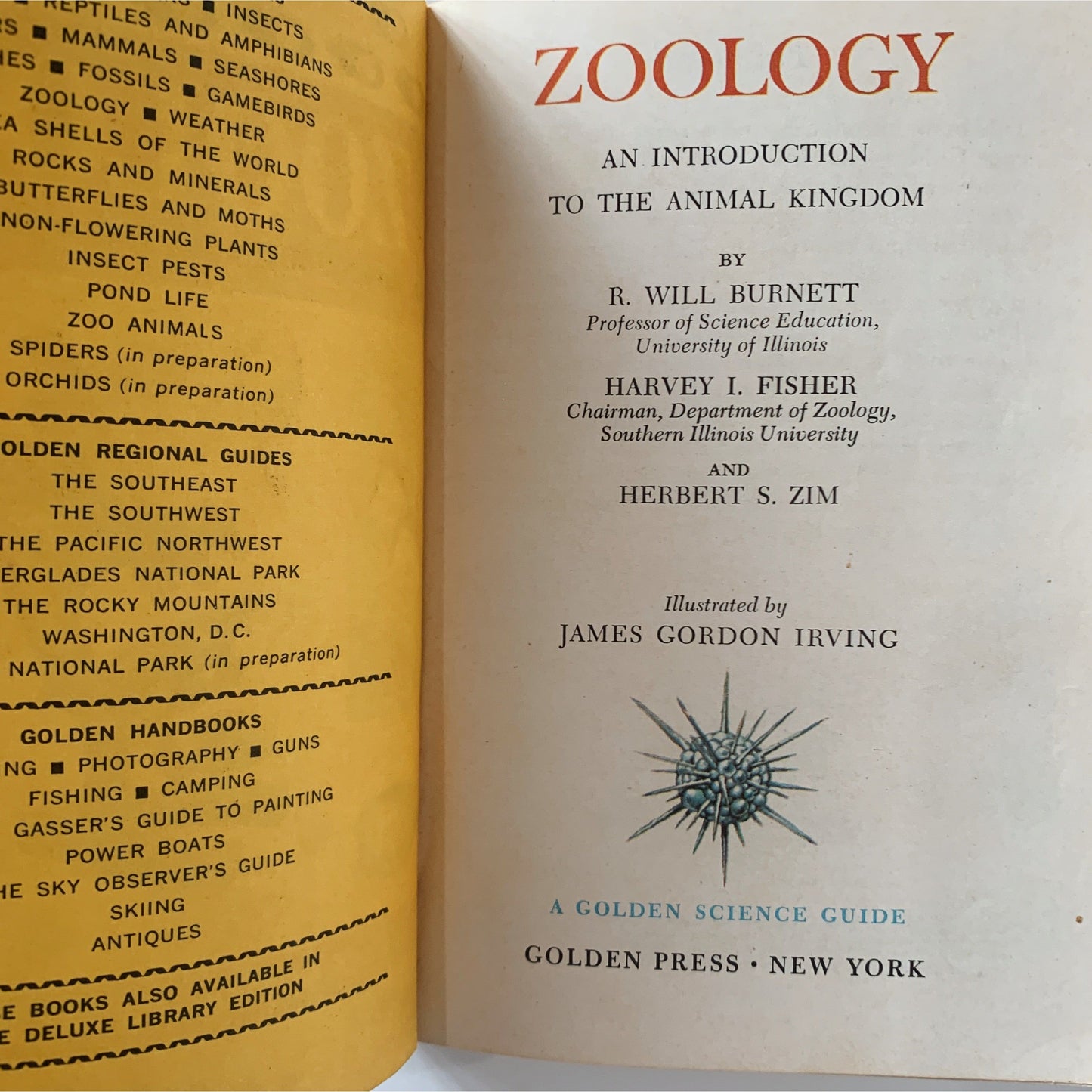 Zoology: An Introduction to the Animal Kingdom, A Golden Science Guide 1958