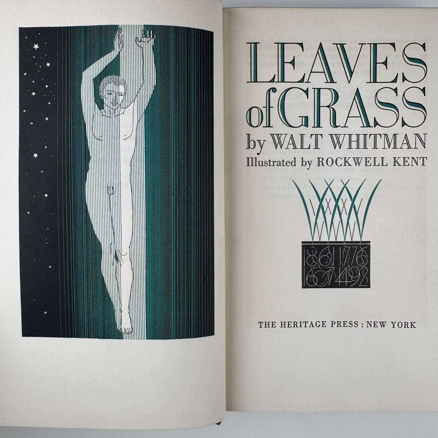 Leaves of Grass, Walk Whitman, Heritage Press, Rockwell Kent Illustrations