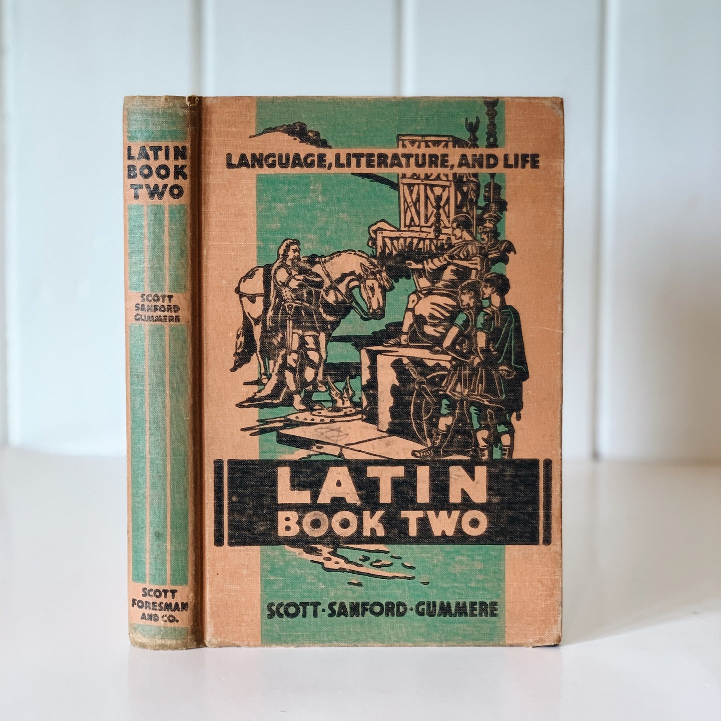 Latin Book Two, Language Literature and Life, Mid Century School Book, Hardcover