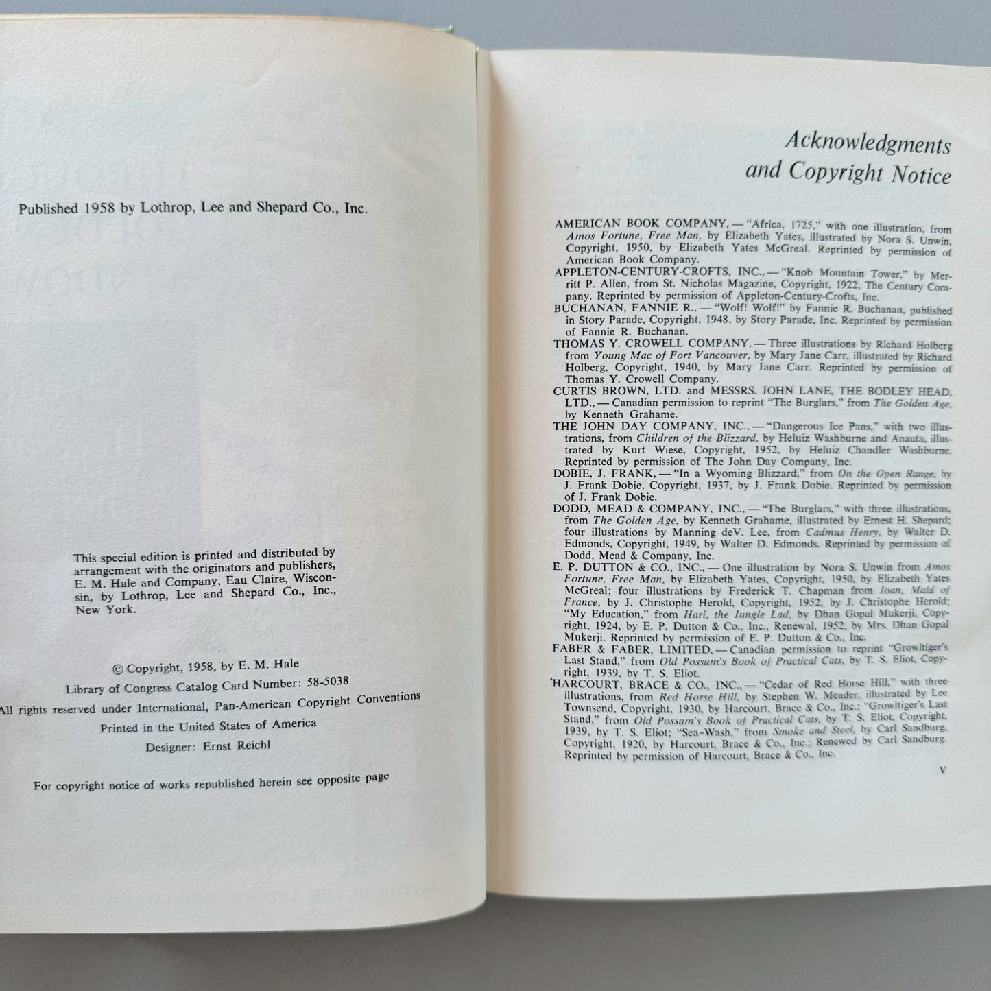 Adventures Here and There, Heroes on Land and Sea, Through Golden Windows, 1958, Lothrop, Lee, and Shepard