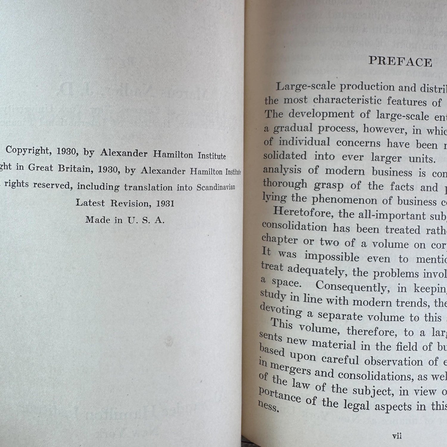 1936 Modern Business Book Set, Alexander Hamilton Institute, Deep Burgundy & Gold Mid Century Marbled Book Set - Pretty Old Books