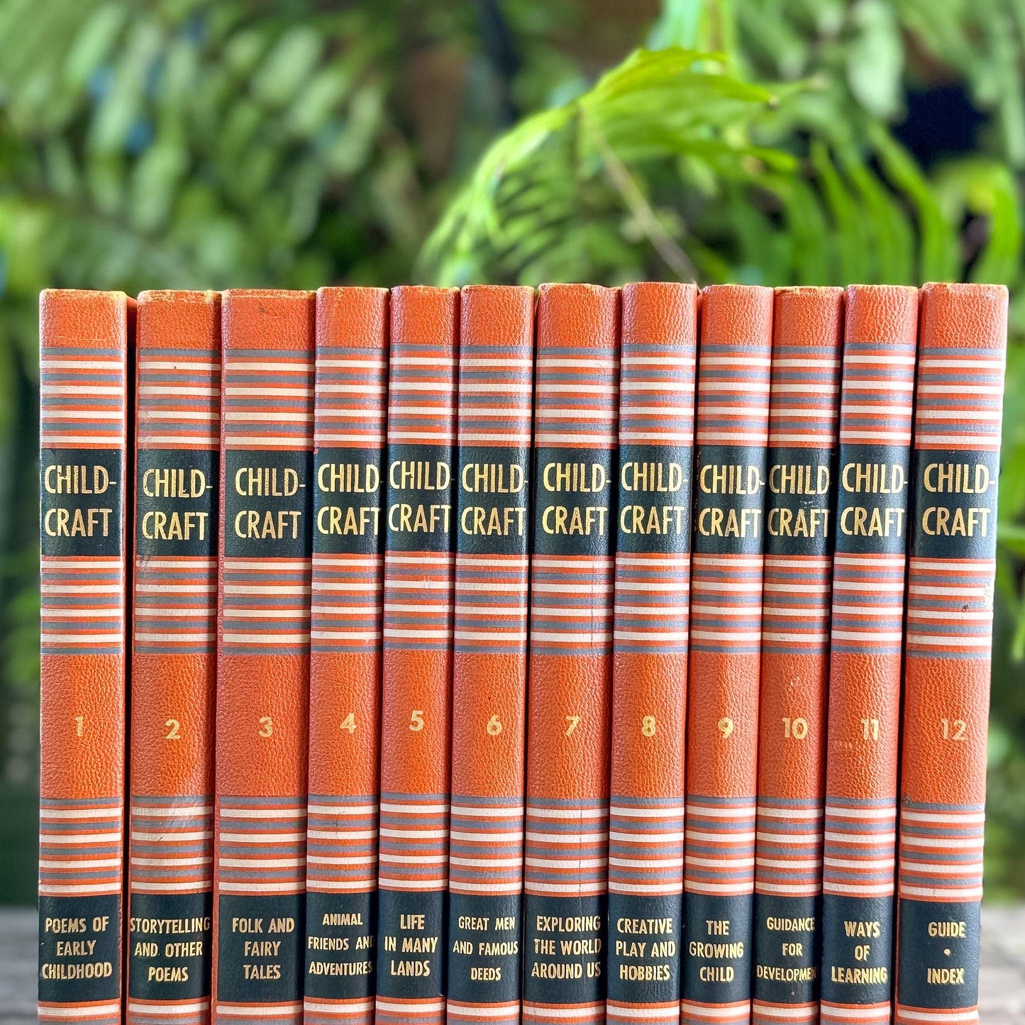 1949 Childcraft Set, Complete Childcraft How and Why Library Set, Orange Children's Books - Pretty Old Books