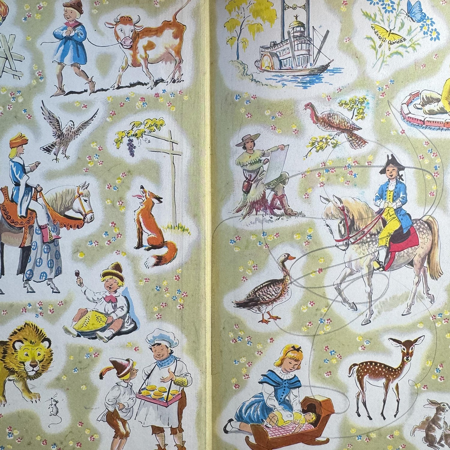 1949 Childcraft Set, Complete Childcraft How and Why Library Set, Orange Children's Books - Pretty Old Books