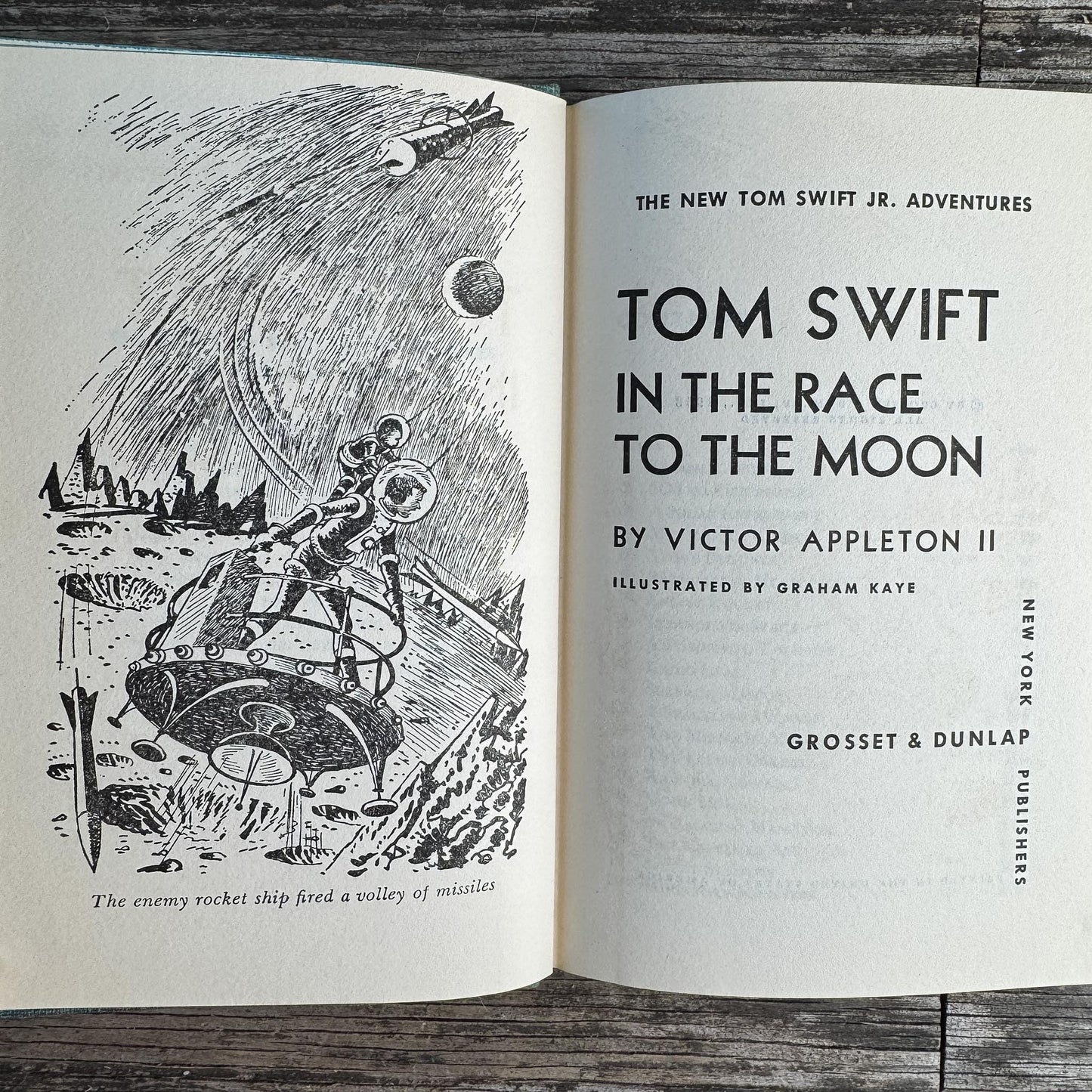 1950s Tom Swift Books for Boys in Blue Tweed - Pretty Old Books
