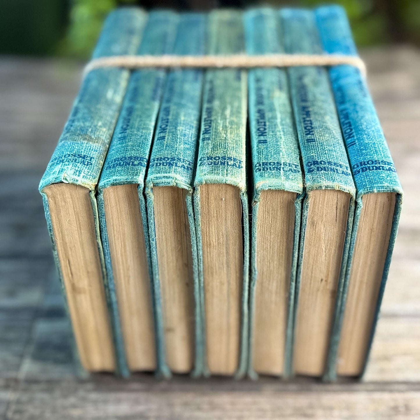 1950s Tom Swift Books for Boys in Blue Tweed - Pretty Old Books