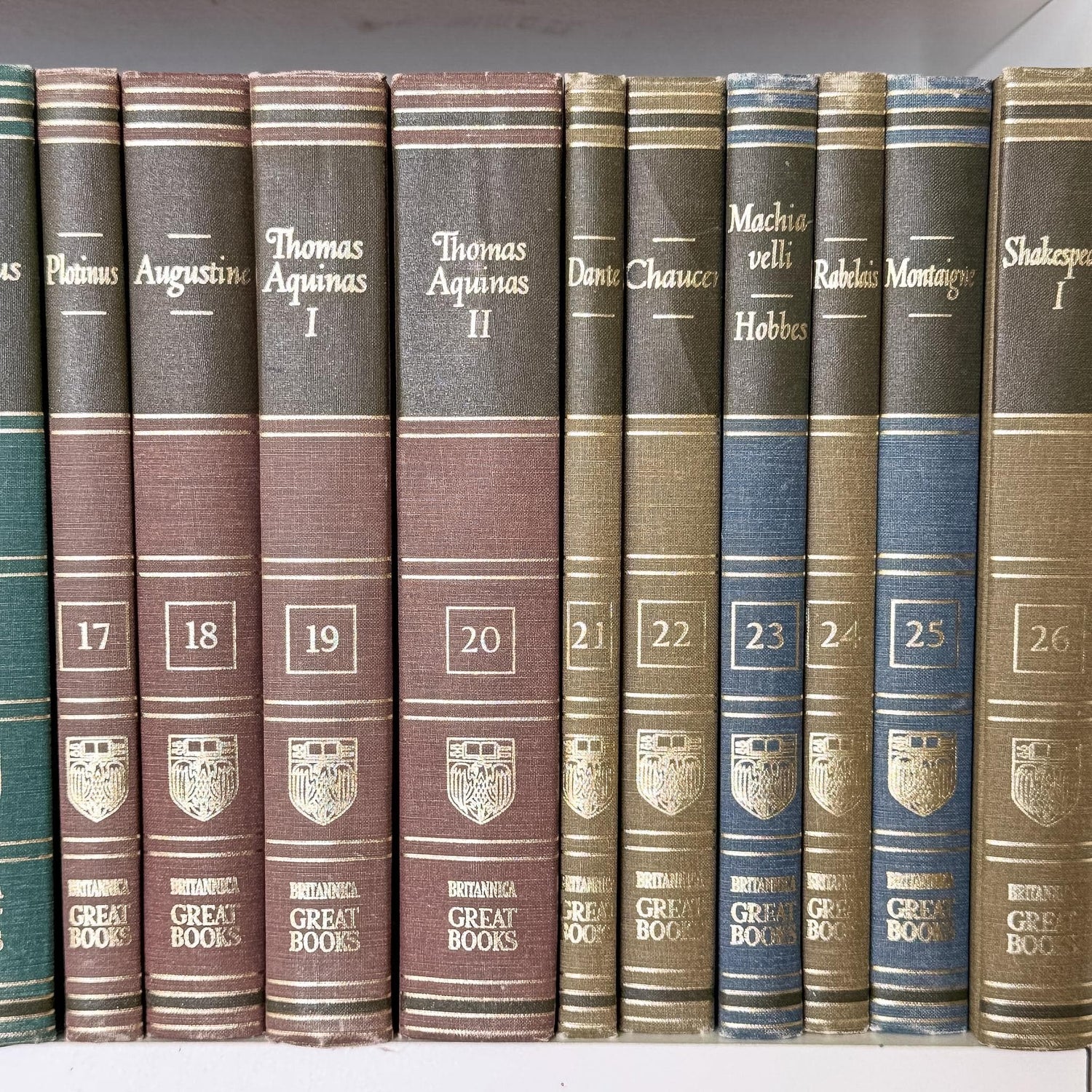1952 Britannica Great Books of the Western World Set, 54 Volumes, Mid-Century Reference Collection - Pretty Old Books