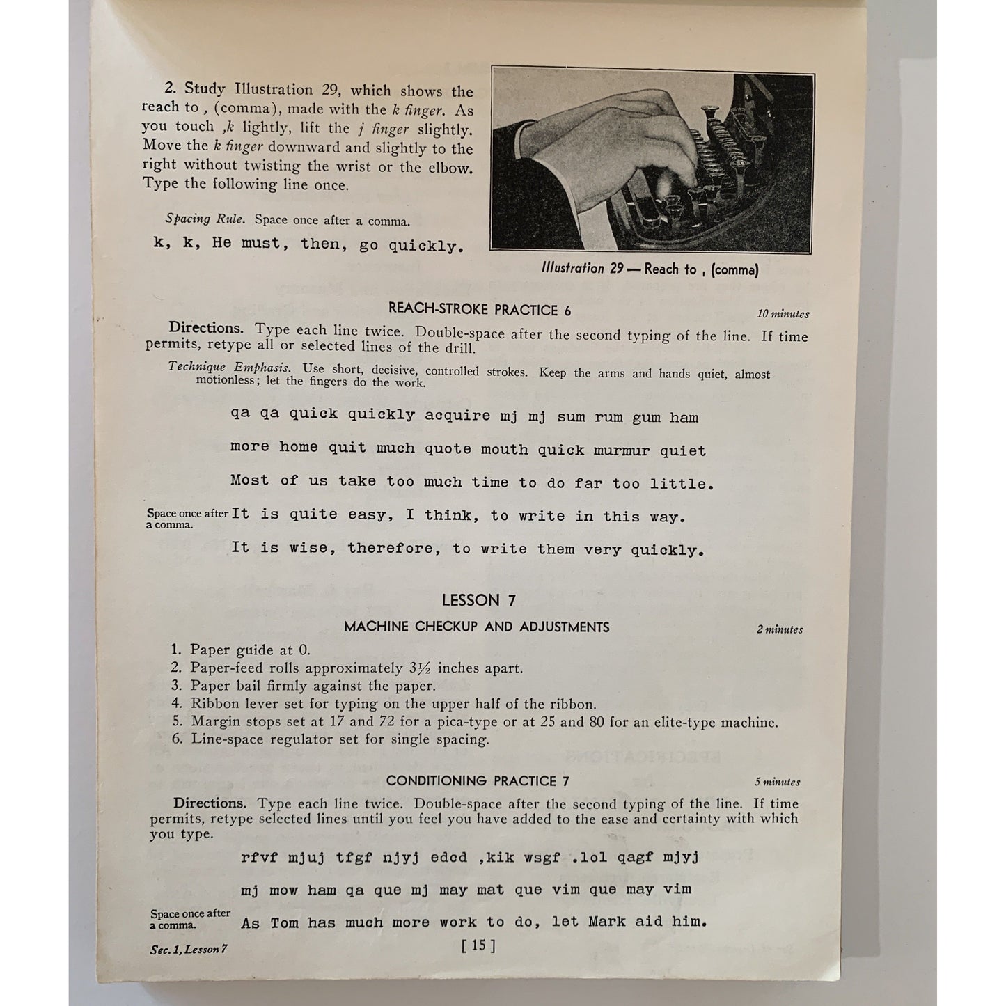 20th Century Typewriting, 1947 Typing Textbook