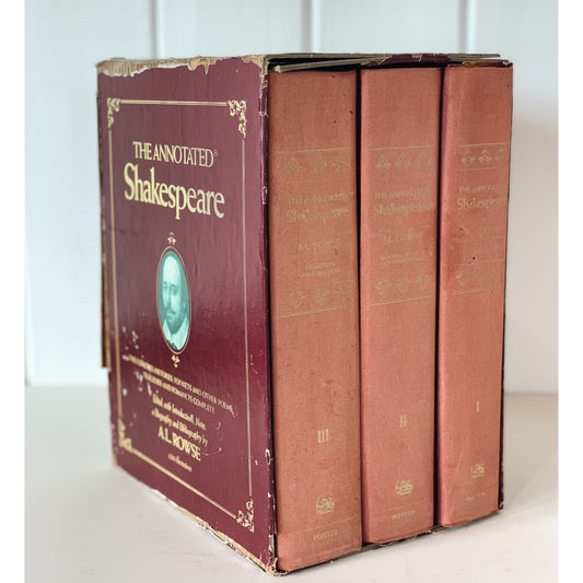 The Annotated Shakespeare, Three Volume Set in Slipcase, 1978, First Edition