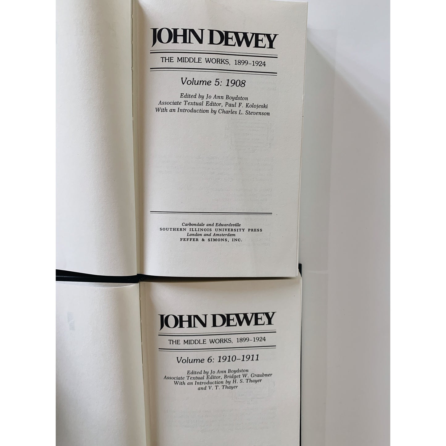 John Dewey, The Middle Works 1899-1924, Volumes 5 and 6, Hardcover, 1978