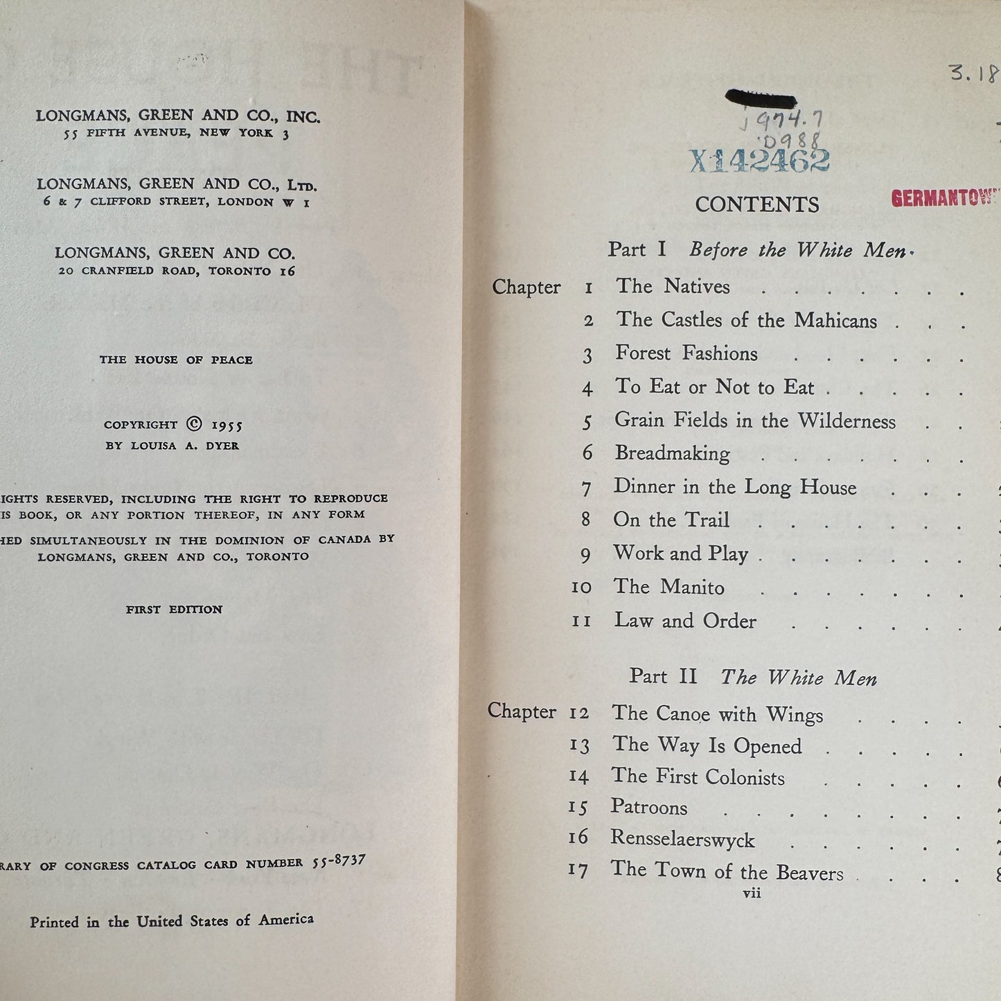 The House of Peace, Louisa A. Dyer, 1956