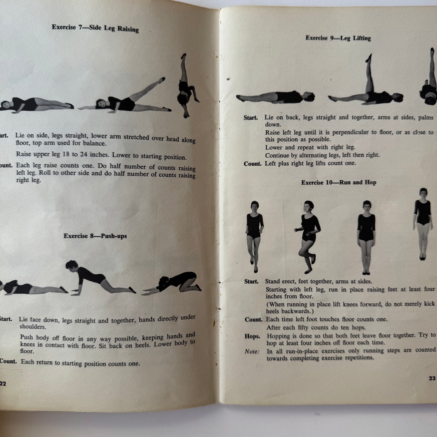 Royal Canadian Air Force Exercise Plans, 1962, Vintage Flight Attendant Exercise Plans