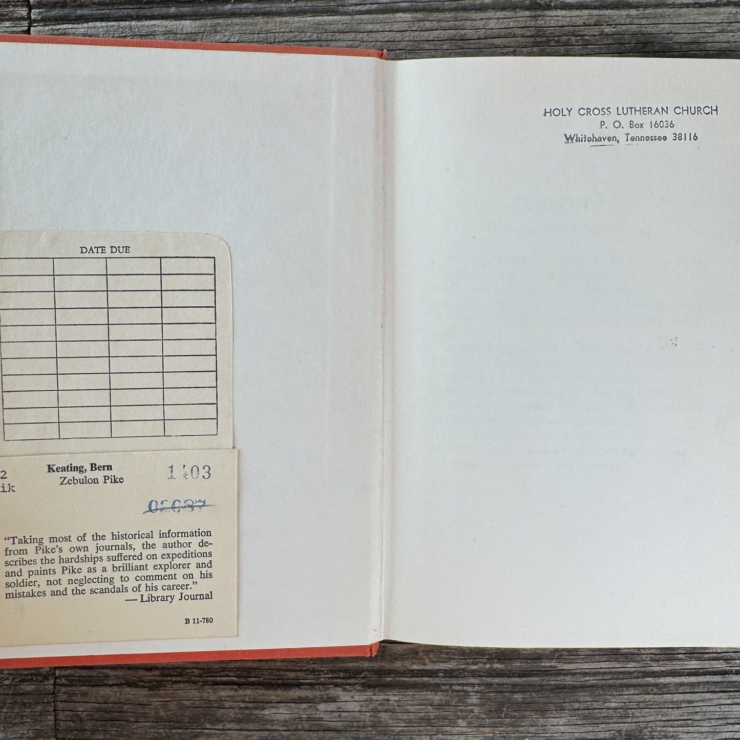 Zebulon Pike, Young America's Frontier Scout, Bern Keating, 1965