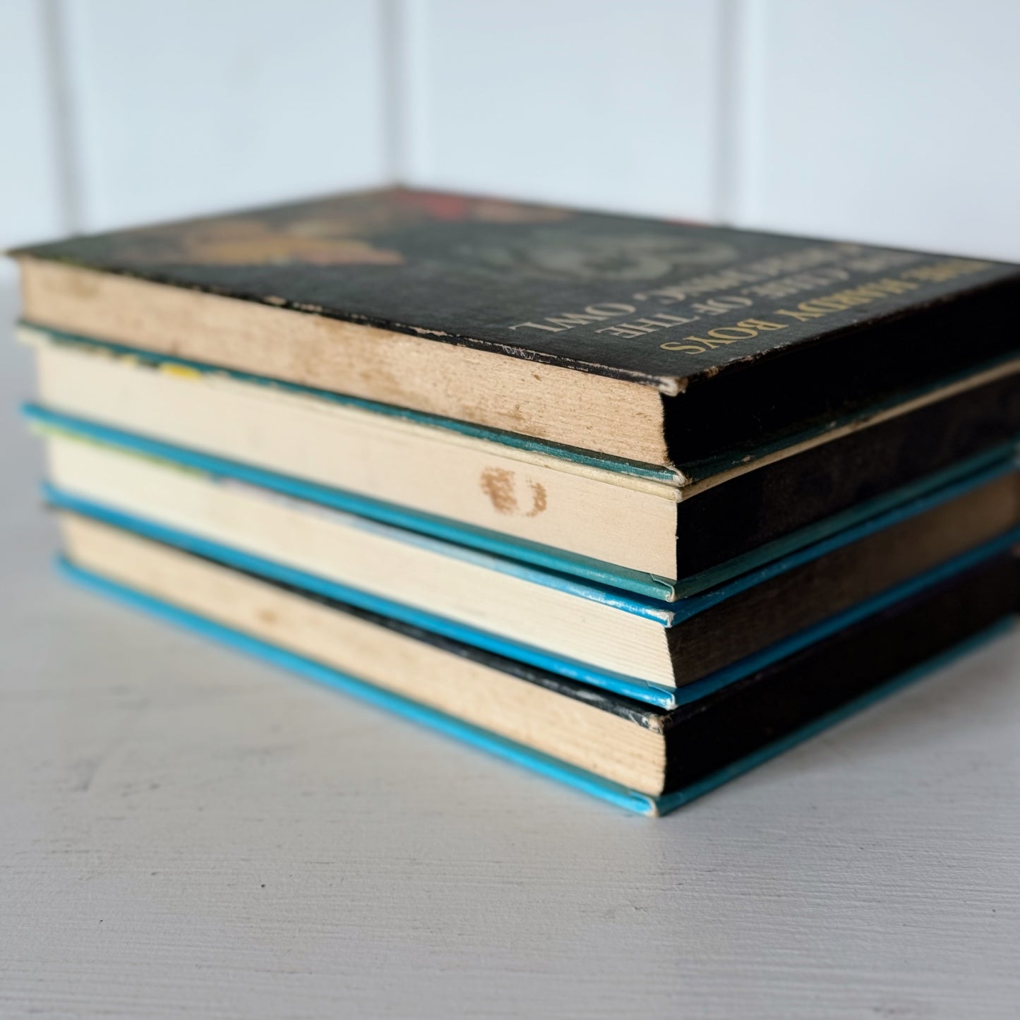 Set of 4 Hardy Boys Books, 1970s Blue Vintage Hardcovers