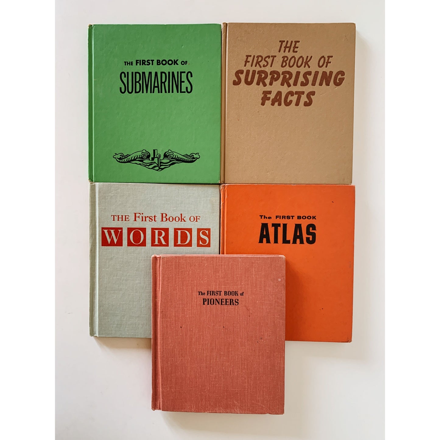 Set of Five: The First Book of Pioneers, Atlas, Submarines, Words, Surprising Facts