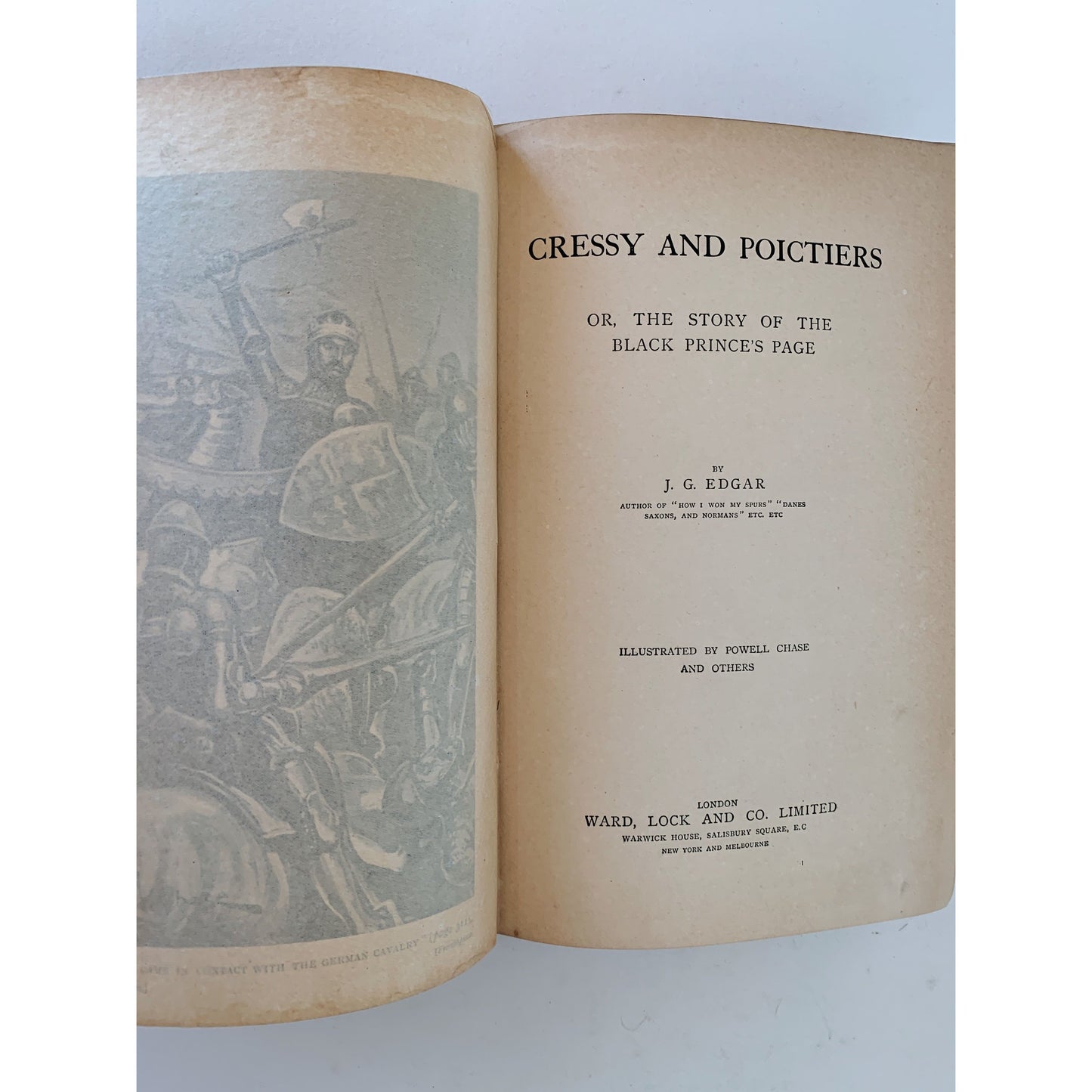 Cressy and Poictiers or The Story of the Black Prince's Page, Antique Hardcover