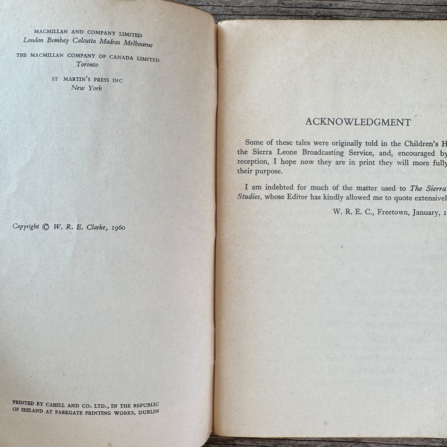 The Morning Star of Africa, W.R.E. Clark, 1960