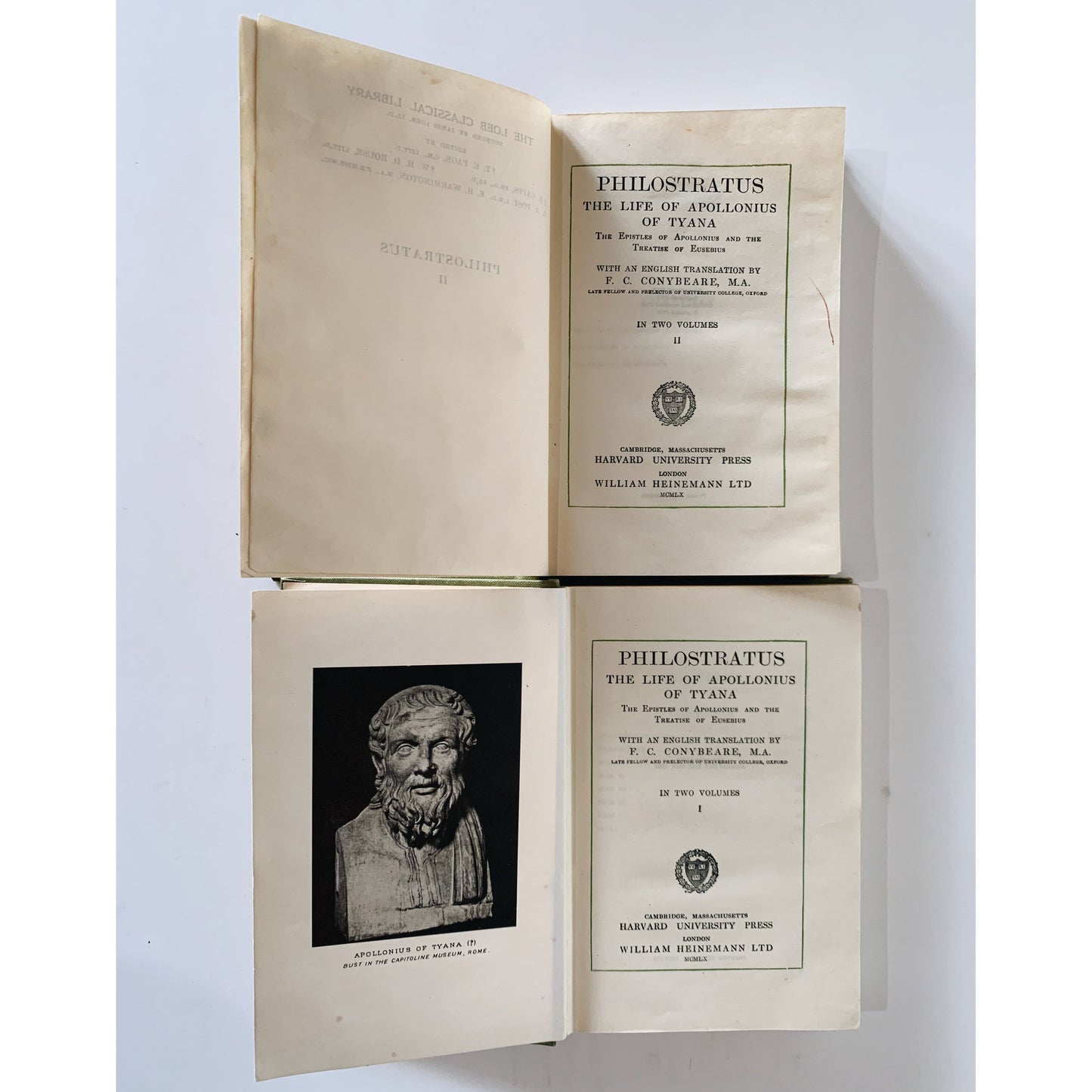 Philostratus: The Life of Apollonius of Tyana, Loeb Classical Library, Two Volumes, 1960