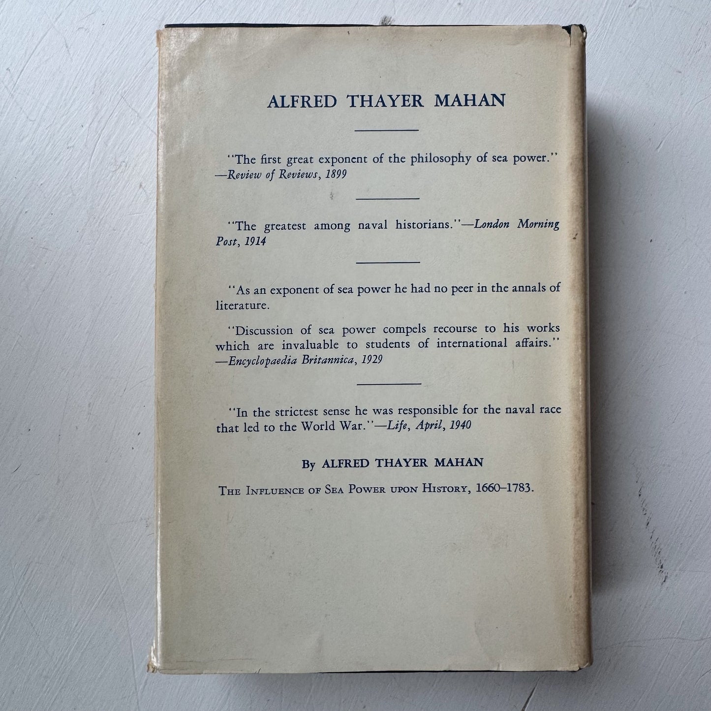 The Influence of Sea Power Upon History 1660-1783, Alfred Thayer Mahan, 1918 Hardcover