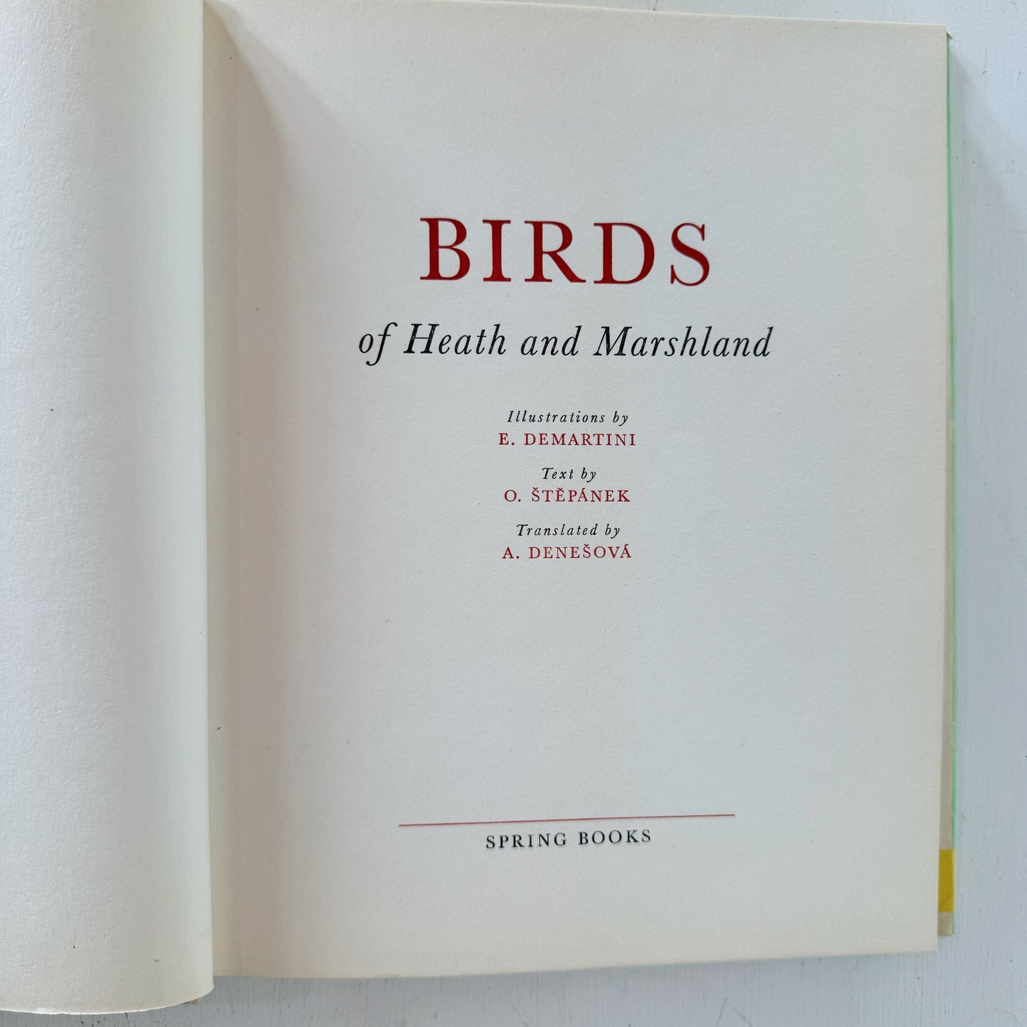 Birds of Heath and Marshland, 56 Plates in Colour, 1962