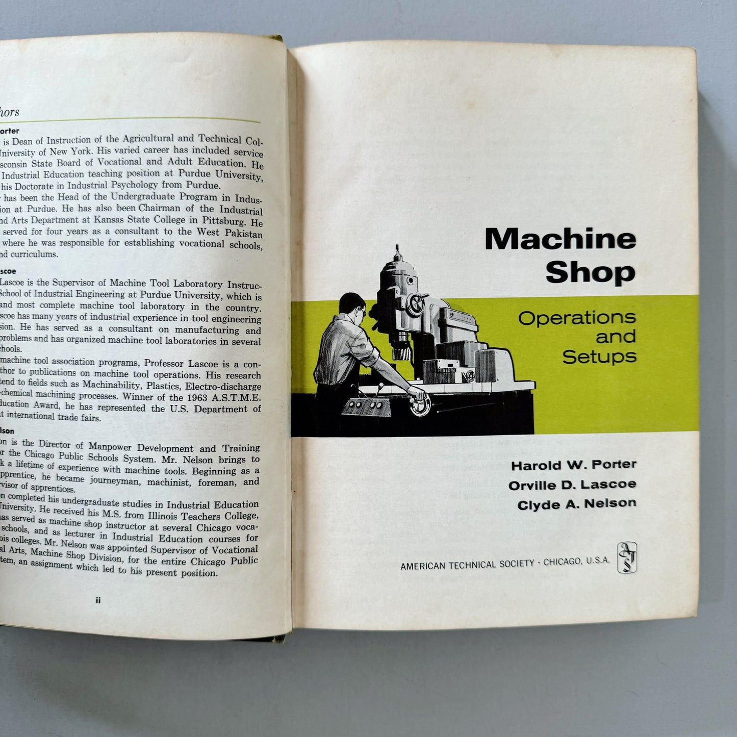 Machine Shop Operations and Setups, 1967 School Book for Shop Class