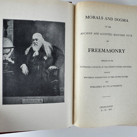Morals and Dogma of the Ancient and Accepted Scottish Rite of Freemasonry — 1944 Hardcover