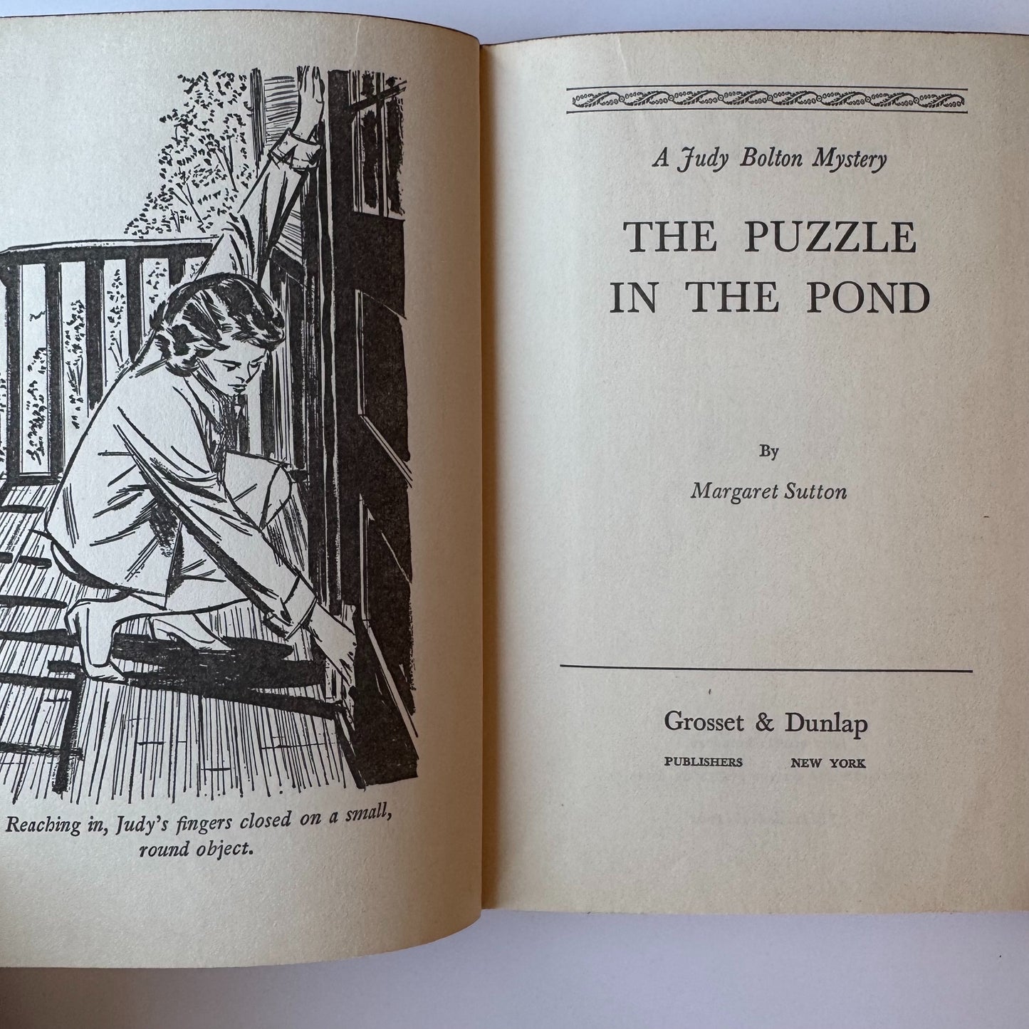 The Puzzle In The Pond, A Judy Bolton Mystery, Margaret Sutton, Hardcover 1963