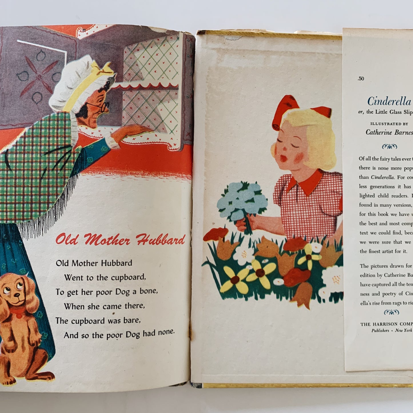 Favorite Rhymes From Mother Goose 1946 The Harrison Company Hardcover Picture Book