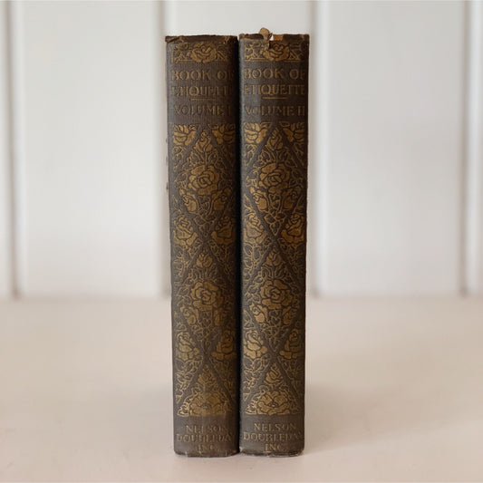 Book of Etiquette, Two Volume Set, 1922, Lillian Eichler