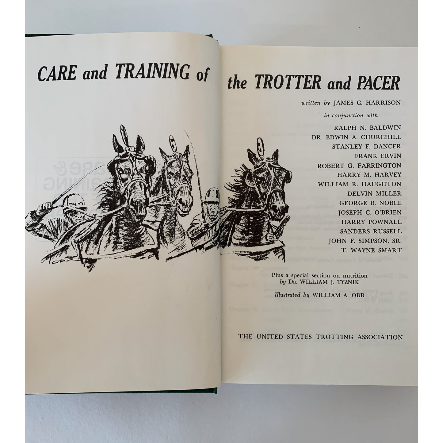 Care & Training for the Trotter & Pacer, Vintage 1968 Hardcover Harness Racing Book