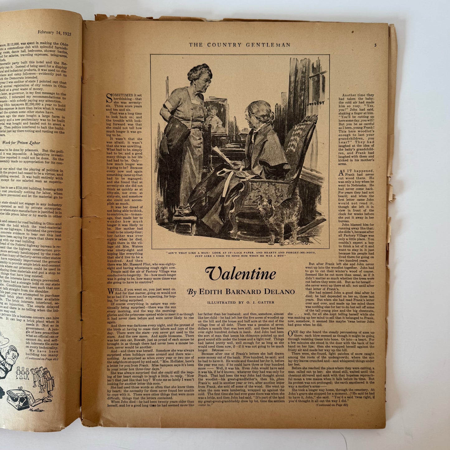 Country Gentleman Magazine, February 14, 1925, 100 Years Old!