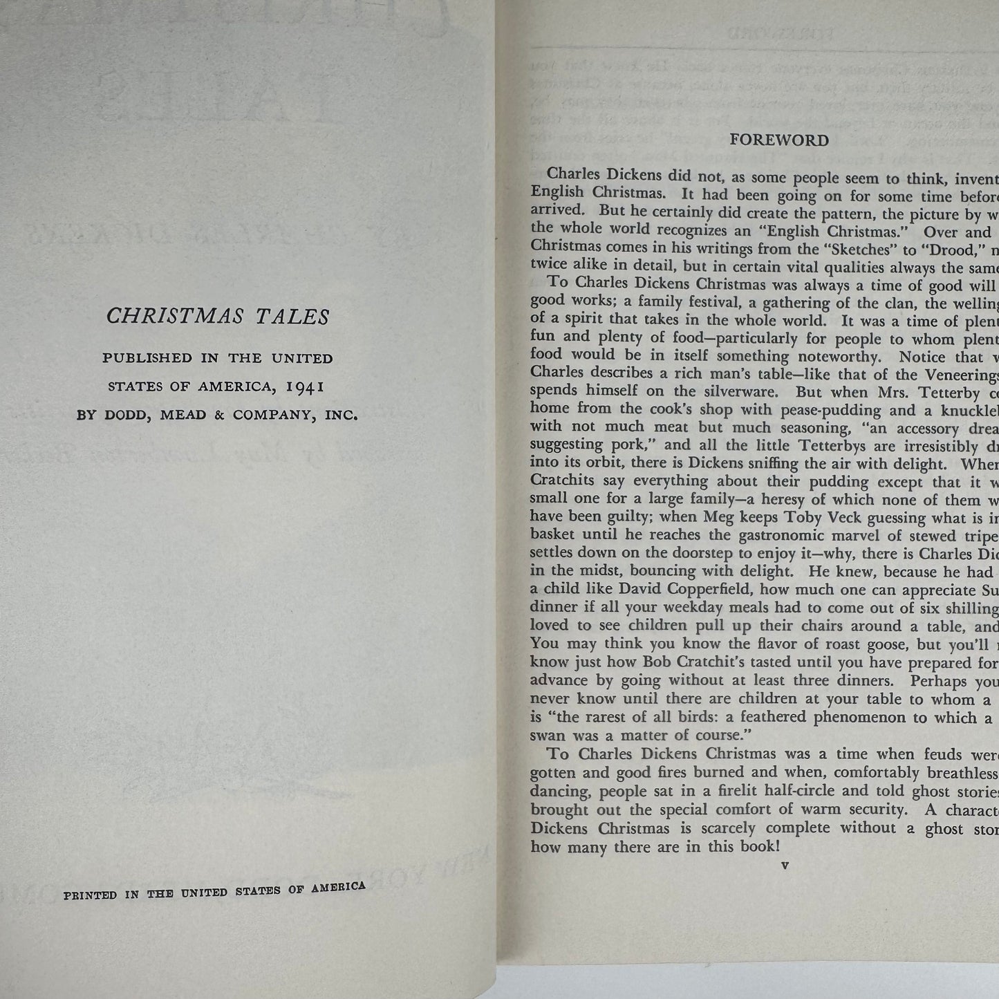 Christmas Tales by Charles Dickens, Great Illustrated Classics, 1941 Hardcover