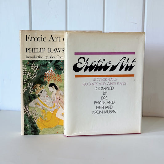 Set of Two Erotic Art Coffee Table Books, Orange and Pink, 1968