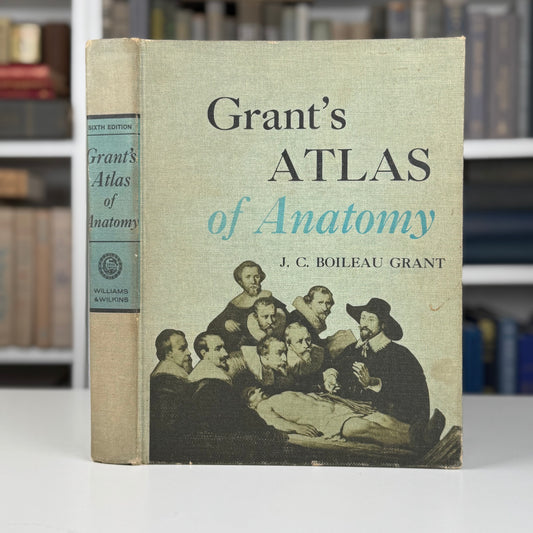 Grant's Atlas of Anatomy, 6th Edition, 1975 Illustrated Hardcover