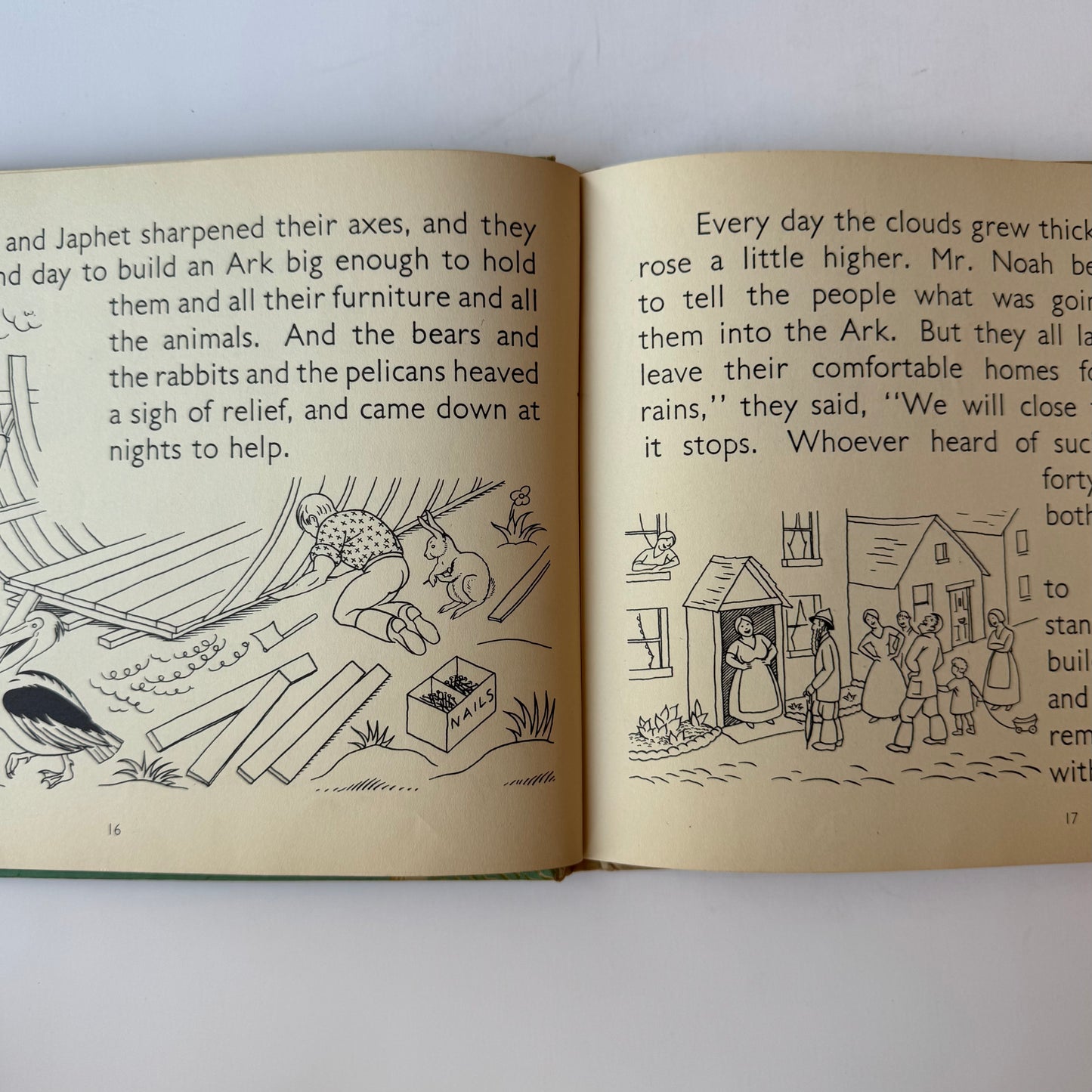 The Story of Noah, Clifford Webb, Illustrated 1949 Hardcover Picture Book