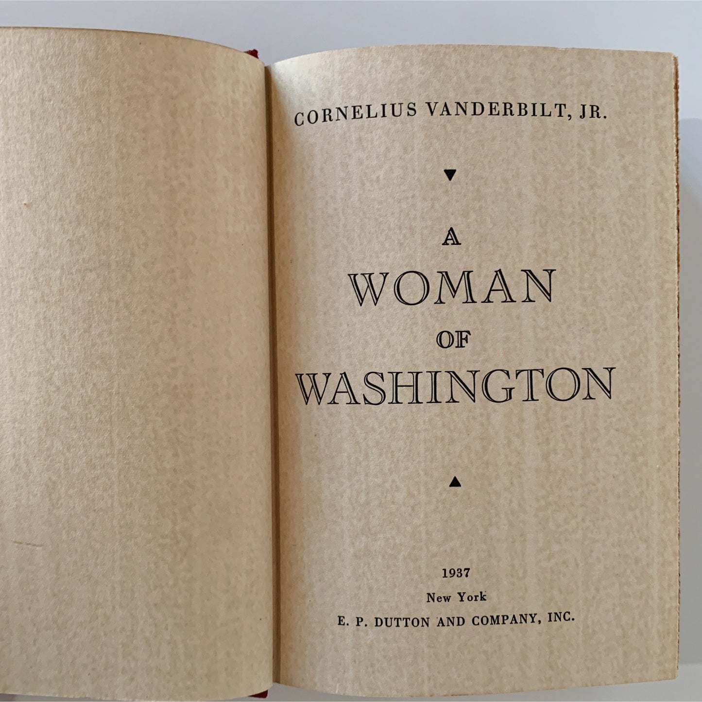 A Woman of Washington, Cornelius Vanderbilt, Jr, 1937