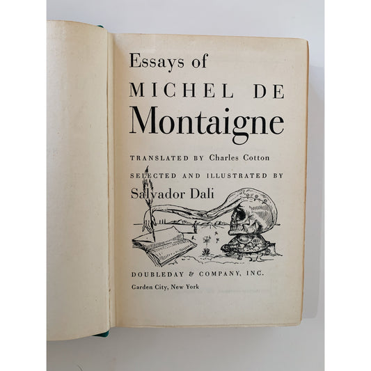 Essays of Montaigne, Salvador Dali Illustrations,  Hardcover 1947