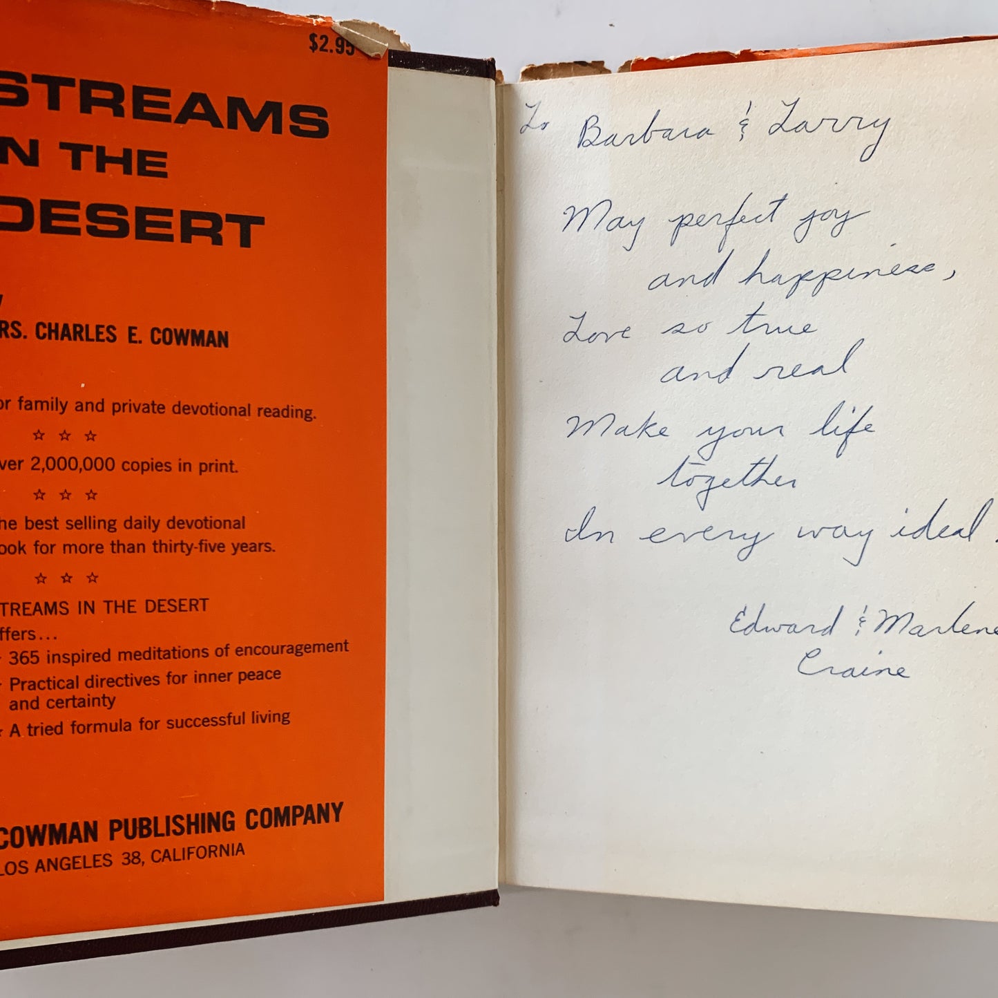 Streams in the Desert, Vintage Daily Devotional, 52nd Printing, 1965, Hardcover with DJ