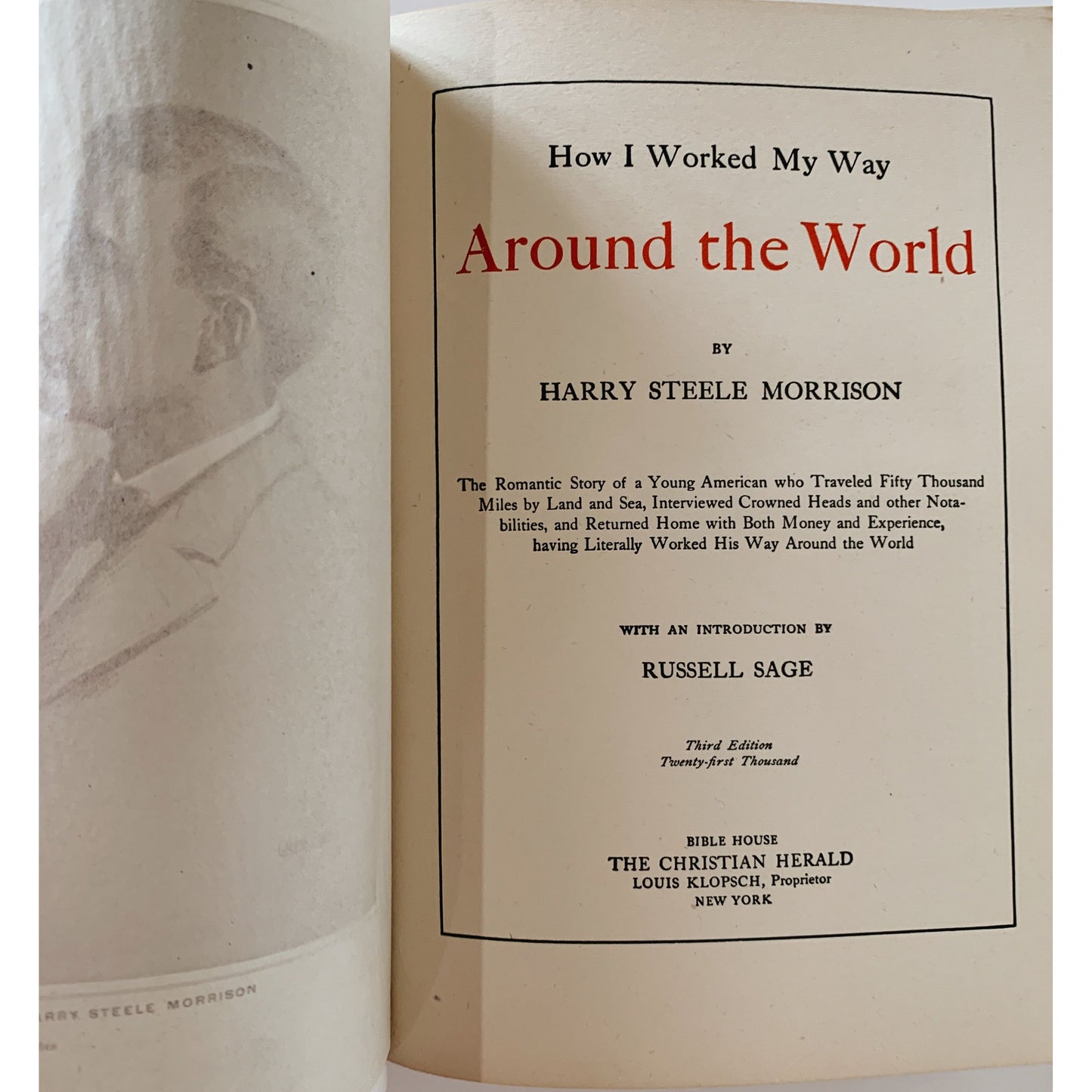 How I Worked My Way Around the World, 1903, Harry Steele Morrison